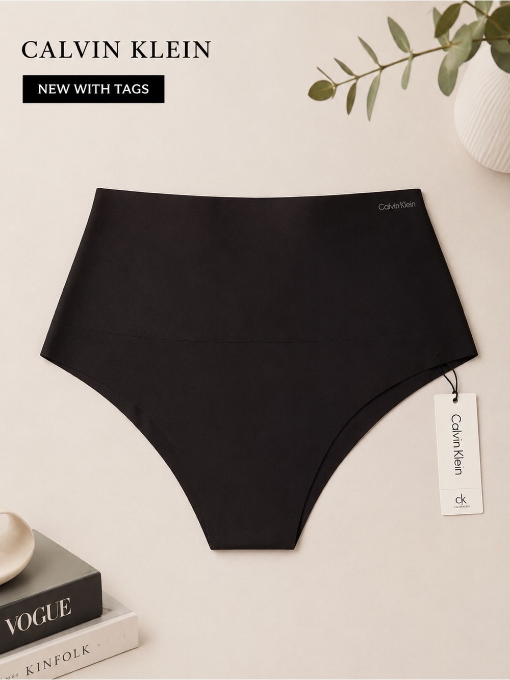 NWT • Calvin Klein • Second Skin Thong • Sz Large